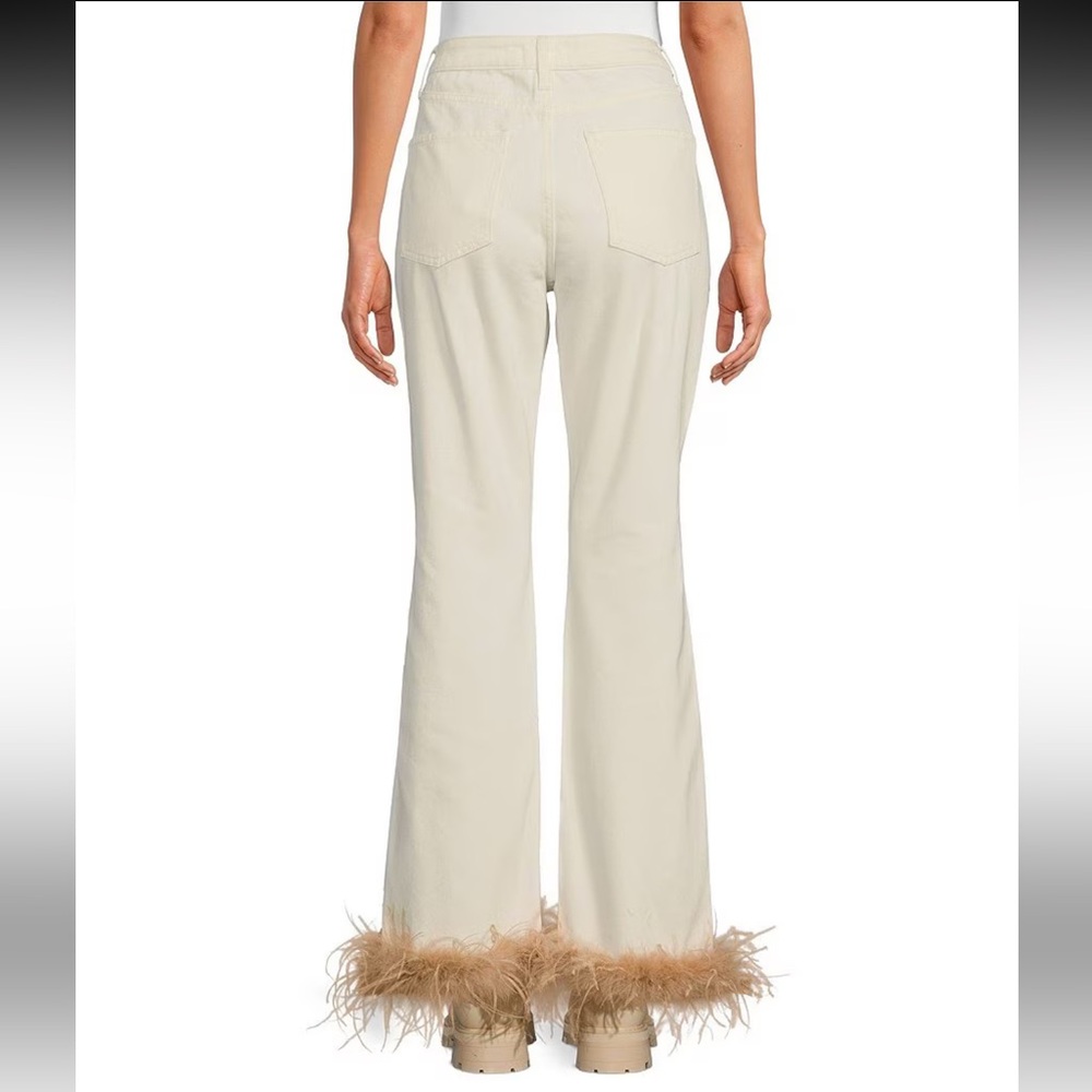 Gianni Bini feather cuff jeans